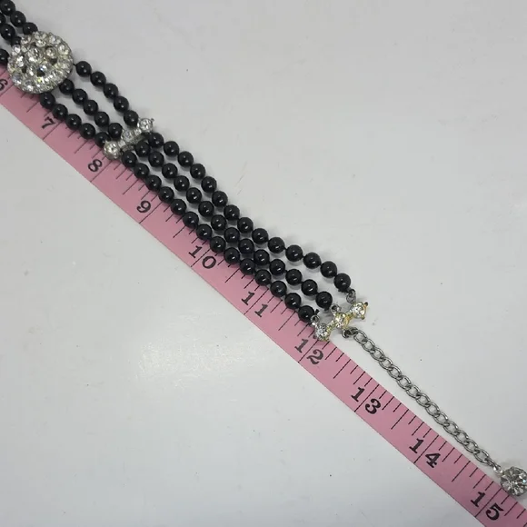 Vintage America Black and Silver Necklace - Picture 3 of 7